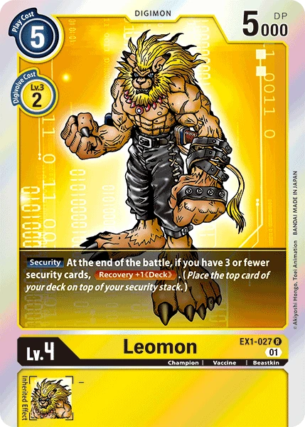 Leomon &mdash; Digimon Card Game card