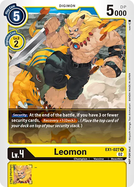 Leomon &mdash; Digimon Card Game card