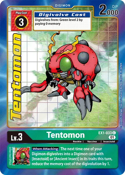 Tentomon &mdash; Digimon Card Game card