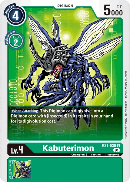 Kabuterimon &mdash; Digimon Card Game card