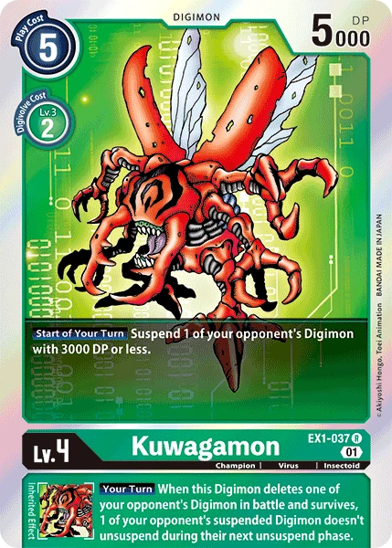 Kuwagamon &mdash; Digimon Card Game card