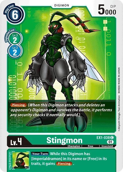 Stingmon &mdash; Digimon Card Game card
