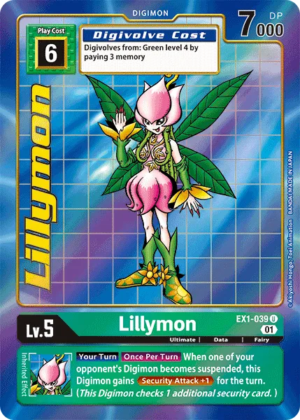 Lillymon &mdash; Digimon Card Game card