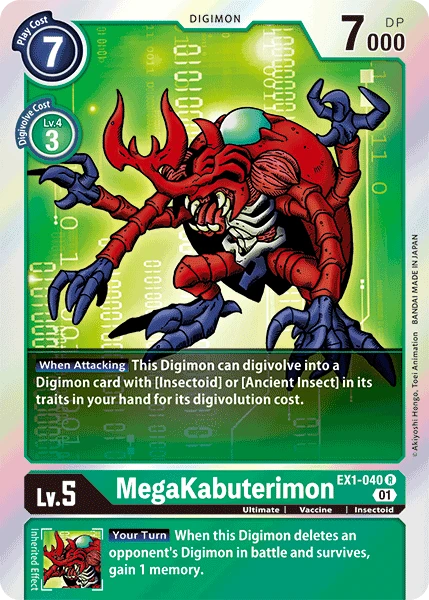 MegaKabuterimon &mdash; Digimon Card Game card