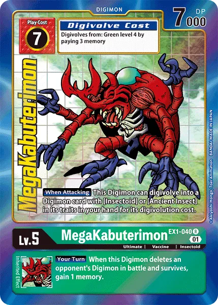 MegaKabuterimon &mdash; Digimon Card Game card