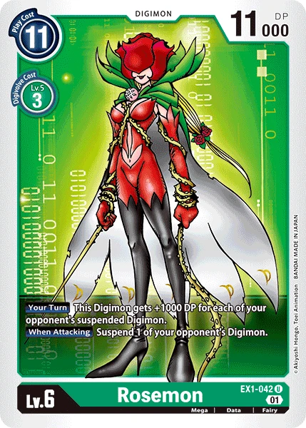 Rosemon &mdash; Digimon Card Game card