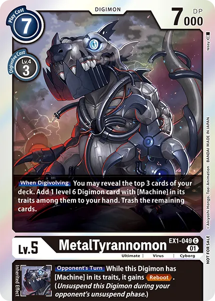 MetalTyrannomon &mdash; Digimon Card Game card