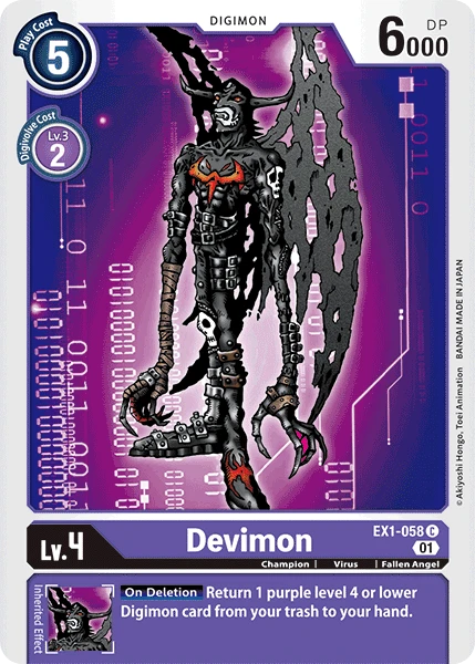 Devimon &mdash; Digimon Card Game card