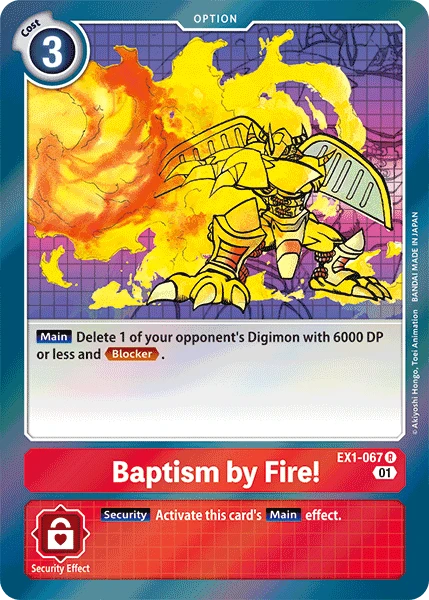 Baptism by Fire! &mdash; Digimon Card Game card
