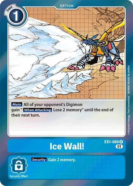 Ice Wall! &mdash; Digimon Card Game card
