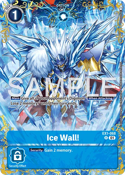 Ice Wall! &mdash; Digimon Card Game card