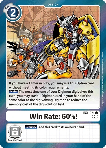 Win Rate: 60%! &mdash; Digimon Card Game card