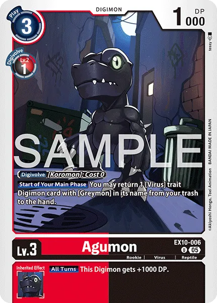 Agumon &mdash; Digimon Card Game card