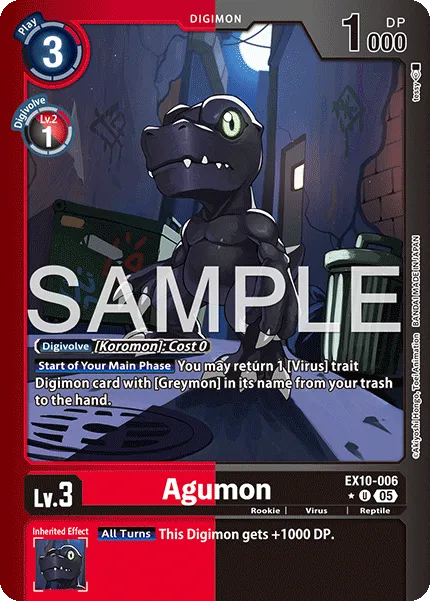 Agumon &mdash; Digimon Card Game card