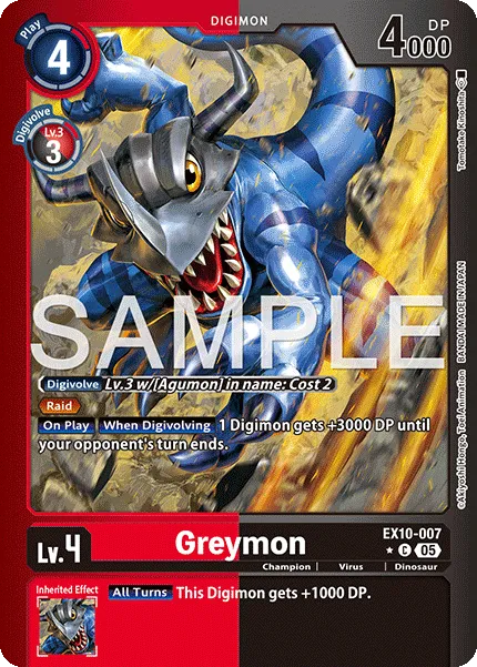 Greymon &mdash; Digimon Card Game card