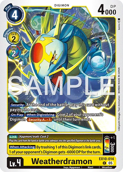 Weatherdramon &mdash; Digimon Card Game card