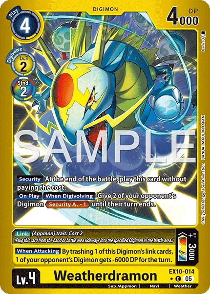 Weatherdramon &mdash; Digimon Card Game card