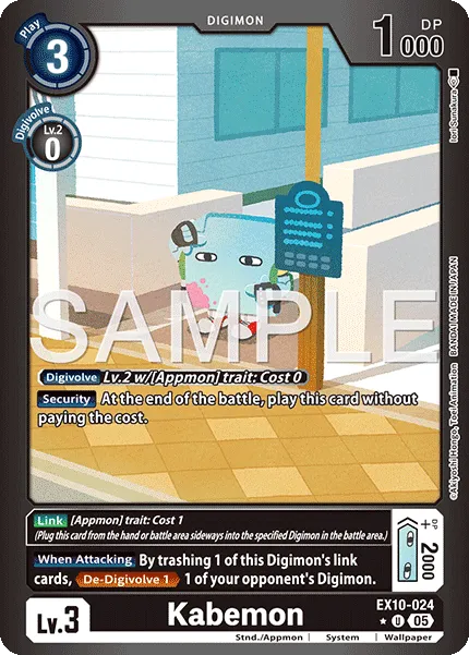 Kabemon &mdash; Digimon Card Game card