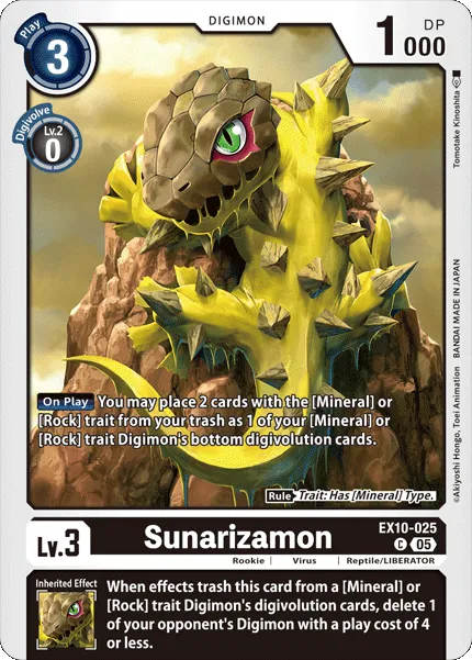 Sunarizamon &mdash; Digimon Card Game card