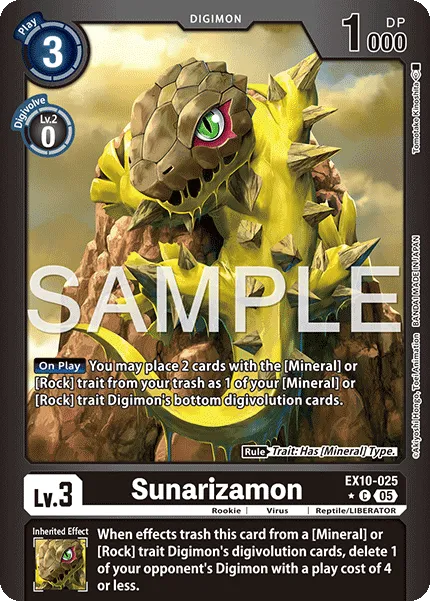 Sunarizamon &mdash; Digimon Card Game card