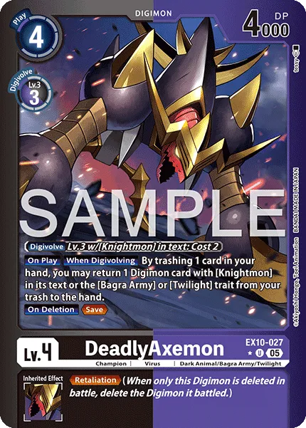 DeadlyAxemon &mdash; Digimon Card Game card