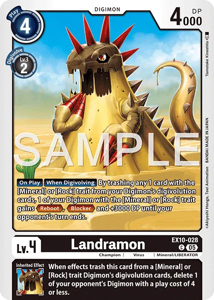 Landramon &mdash; Digimon Card Game card