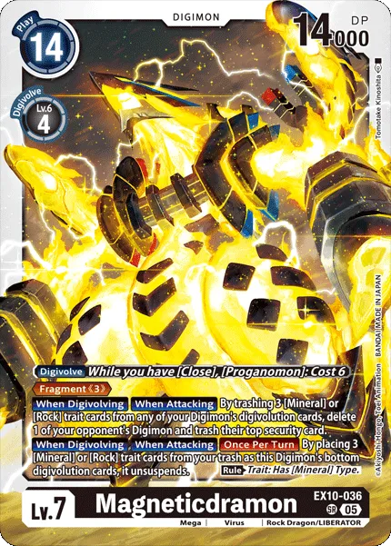 Magneticdramon &mdash; Digimon Card Game card