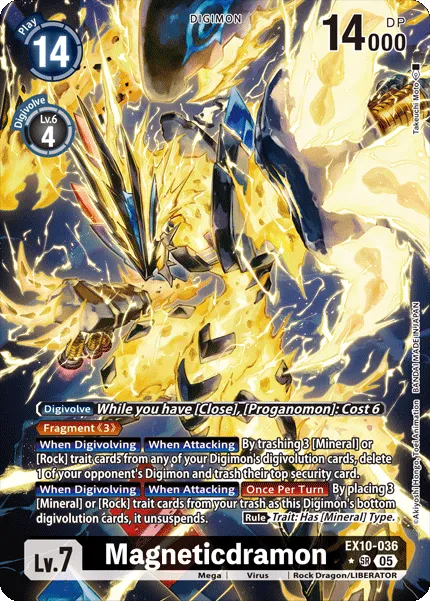 Magneticdramon &mdash; Digimon Card Game card