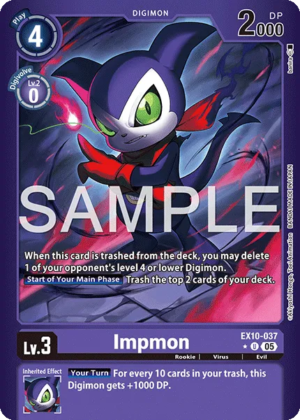 Impmon &mdash; Digimon Card Game card