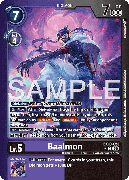 Baalmon &mdash; Digimon Card Game card