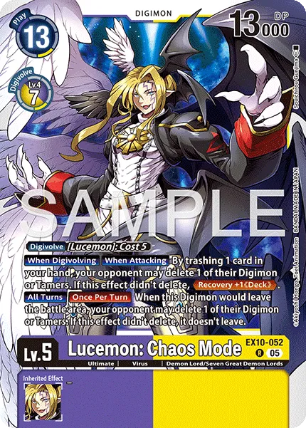 Lucemon: Chaos Mode &mdash; Digimon Card Game card