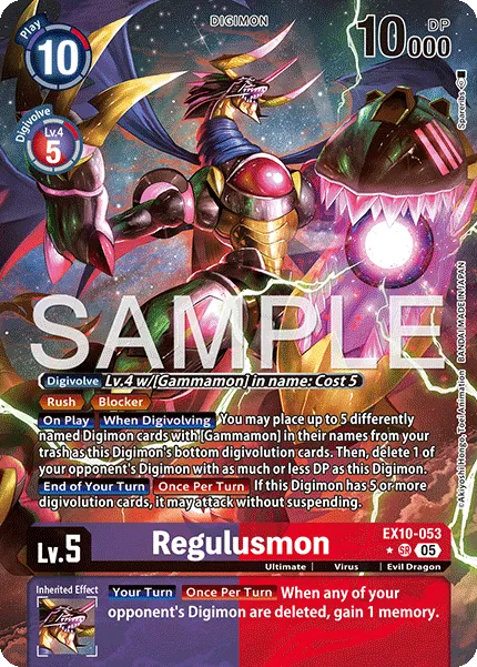 Regulusmon &mdash; Digimon Card Game card