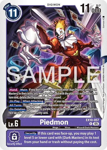 Piedmon &mdash; Digimon Card Game card