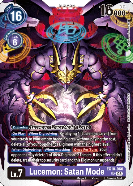 Lucemon: Satan Mode &mdash; Digimon Card Game card