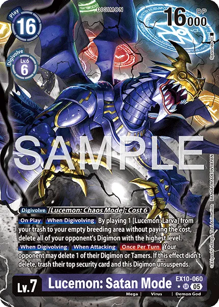 Lucemon: Satan Mode &mdash; Digimon Card Game card