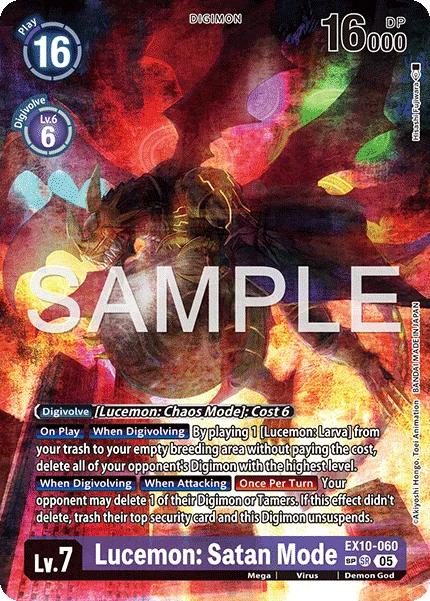 Lucemon: Satan Mode &mdash; Digimon Card Game card