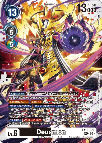Deusmon &mdash; Digimon Card Game card