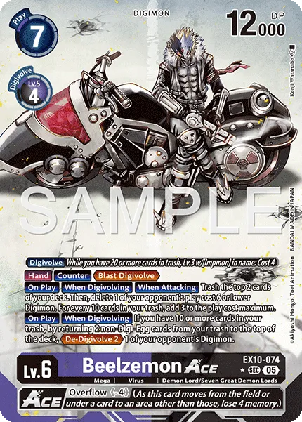 Beelzemon ACE &mdash; Digimon Card Game card
