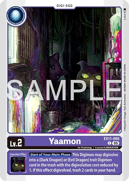 Yaamon &mdash; Digimon Card Game card