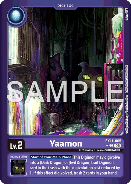 Yaamon &mdash; Digimon Card Game card