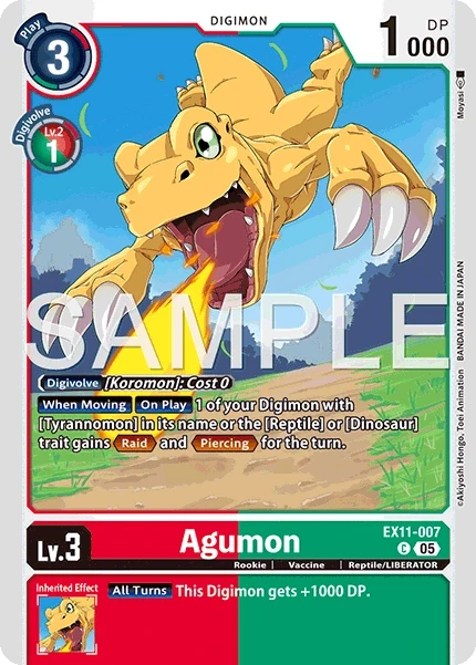 Agumon &mdash; Digimon Card Game card