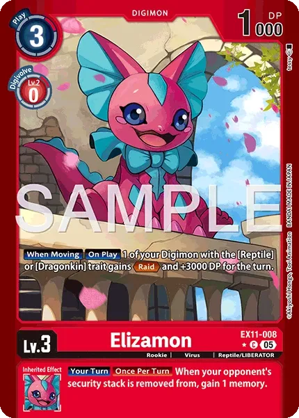 Elizamon &mdash; Digimon Card Game card