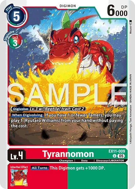 Tyrannomon &mdash; Digimon Card Game card