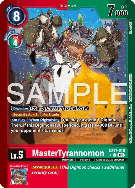 MasterTyrannomon &mdash; Digimon Card Game card