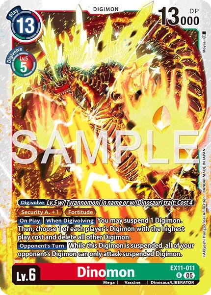 Dinomon &mdash; Digimon Card Game card