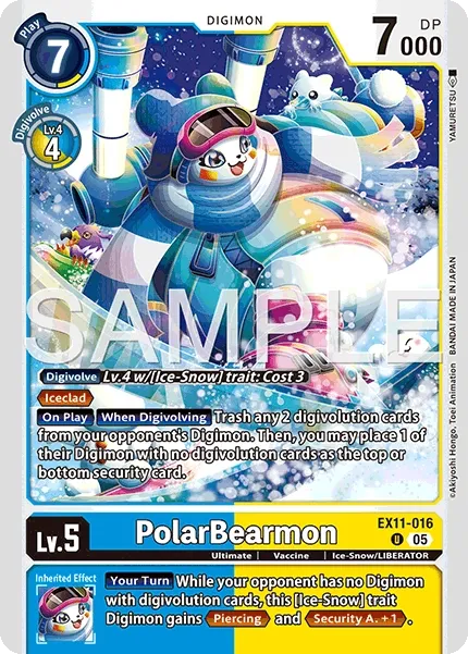 PolarBearmon &mdash; Digimon Card Game card