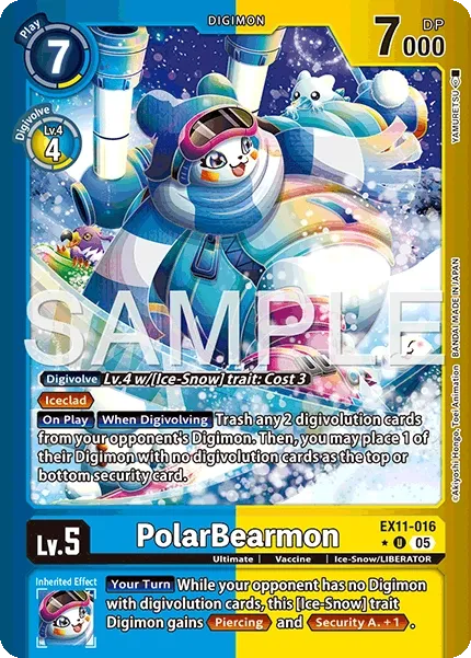 PolarBearmon &mdash; Digimon Card Game card
