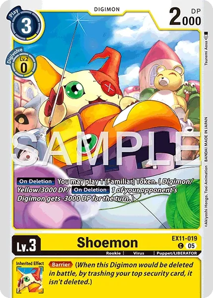 Shoemon &mdash; Digimon Card Game card