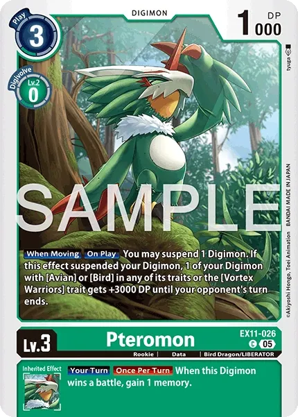 Pteromon &mdash; Digimon Card Game card