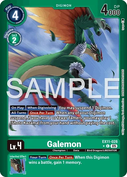 Galemon &mdash; Digimon Card Game card
